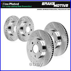 Front+Rear Drill Slot Brake Rotors For 2004 2005 2006 2007 2008 Acura TL Type S
