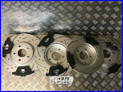 Front & Rear Drilled Grooved Brake Discs + Pads Kit Ford Focus St225 Oe Quality