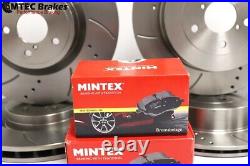 Front Rear MTEC Brake Discs & Pads Compatible With Impreza 2.0 T WRX STi 01-05