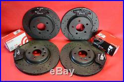 Front Rear Performance Drilled Grooved Brake Discs + Pads Ford Focus St225 Mk2