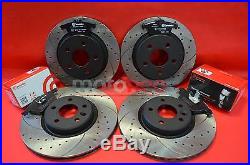 Front Rear Performance Drilled Grooved Brake Discs Pads Kit Ford Focus St225 2.5