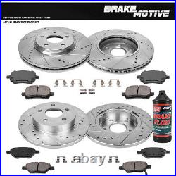Front and Rear Brakes Rotors + Brake Pads For Chevy Cobalt Malibu Pontiac G6 G5