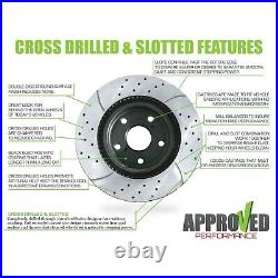 Front and Rear Drilled & Slotted Brake Rotors & Pads Acadia Enclave Traverse