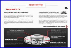 Front and Rear Drilled & Slotted Rotors Ceramic Brake Pads 2010 2011 Ford F-150
