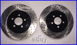 Front and Rear Kit Performance Drilled & Slotted Brake Rotors & Ceramic Pads