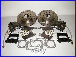 GM G-Body Rear Disc Brake Conversion Kit Drilled & Slotted Rotors 4 Wheel
