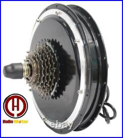 Hallomotor Ebike 36V 48V 1500W Thread-on Rear Hub Motor Brushless Gearless