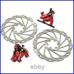 JUIN TECH F1 Hydraulic Flat mount Road CX Disc Brake set 160mm with Rotor, Red