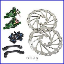 JUIN TECH R1 Hydraulic Road CX Disc Brake set 160mm with Rotor (Front+Rear), Green