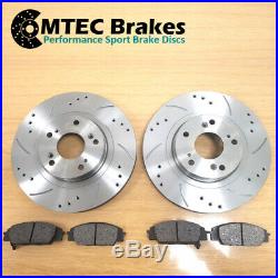 Lexus IS200 99-06 Front Rear Drilled Grooved MTEC Brake Discs & MTEC Brake Pads