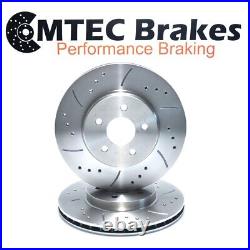 Lexus LS430 4.3 UCF30 00-06 Front Rear Brake Discs Drilled Grooved & Mintex Pads