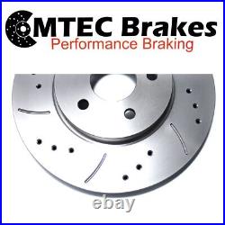 Lexus LS430 4.3 UCF30 00-06 Front Rear Brake Discs Drilled Grooved & Mintex Pads