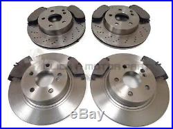 MERCEDES C220 CDi AMG SPORT W204 2007-2013 FRONT & REAR BRAKE DISCS AND PADS SET