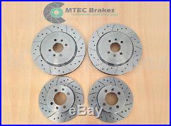 MG TF 160 304mm Front Rear Drilled Grooved Brake Discs