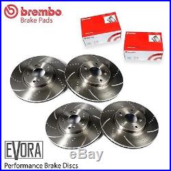 Mazda RX8 Front Rear Brembo Brake Pads and Dimpled Grooved Brake Discs