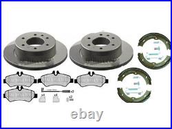 Mercedes Sprinter Rear Brake Discs And Pads With Hand Brake Shoes 2006 2016