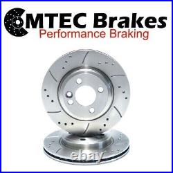 Meriva 280mm 4 stud Drilled Grooved Brake Discs Front