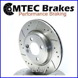 Meriva 280mm 4 stud Drilled Grooved Brake Discs Front
