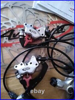 New Avid Code Galvanised Hydraulic Disc Brake Set 203-185mm Discs Downhill Bike