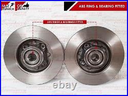 Peugeot 308 07-15 Rear Brake Discs & Pads With Wheel Bearings & Abs Rings Fitted