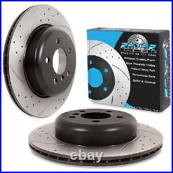 REAR DRILLED GROOVED 330mm BRAKE DISCS FOR BMW 5 SERIES F10 F11 518d 528 530d