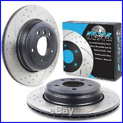 REAR DRILLED GROOVED PAIR 320mm BRAKE DISCS FOR BMW E60 E61 530D 525 D 520i 03+