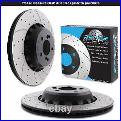 REAR DRILLED GROOVED VENTED 370mm BRAKE DISCS FOR BMW F80 M3 COMPETITION 14-18