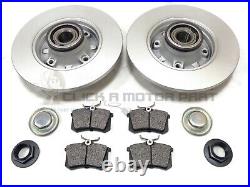 Rear 2 Brake Discs And Pads & Fitted Wheel Bearings Citroen C3 Aircross 1.2