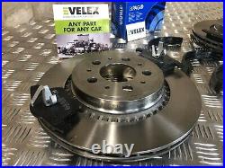 Rear Brake Discs & Pads Fitting Kit & Hand Brake Shoes Fit Volvo Xc90