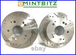 Rear Brake Discs & Pads For Chrysler 300C 3.0 CRD LE 01/06- Dimpled Grooved