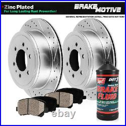 Rear Drill Brake Rotors Ceramic Pads For 2012 2014 2015 2016 2017 Ford F150