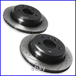 Rear Drilled Grooved 300mm Brake Discs For Bmw 3 Series F30 F32 F34 12-18