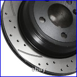 Rear Drilled Grooved 300mm Brake Discs For Bmw 4 Series F32 F33 F36 12-18