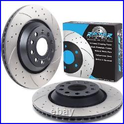 Rear Drilled Grooved 310mm Brake Discs For Audi A3 S3 3.2 Quattro 2.0 Tdi Tfsi