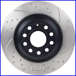 Rear Drilled Grooved 310mm Brake Discs For Audi A3 S3 3.2 Quattro 2.0 Tdi Tfsi