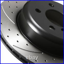 Rear Drilled Grooved 330mm Brake Discs For Bmw 5 Series F10 F11 518d 530d 10-17