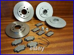 Renault 5 Gt Turbo New Front Rear Brake Discs Including Fitted Bearings Pads