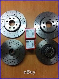 Renault Clio 172 182 Brake Discs Pads Front Rear with Wheel Bearings + ABS Rings