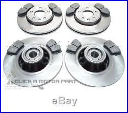Renault Trafic Front & Rear Brake Discs Pads Abs Rings & Fitted Wheel Bearing