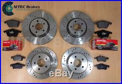 Rover MG ZS 2.5 V6 180 MTEC Drilled Grooved Brake Discs Front Rear & Mintex Pads
