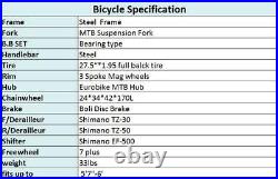 S7 Full Suspension Mountain Bike Shimano 21 Speed Mens Bicycle Disc Brakes 27.5