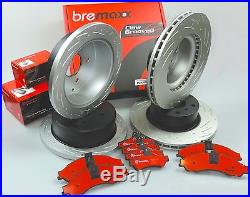 SLOTTED disc brake rotors & BREMBO pads FRONT + REAR COMMODORE VT VX VU VY VZ