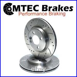 Saab 9-5 Aero Hot 05-09 Drilled Grooved Brake Discs Rear Vented