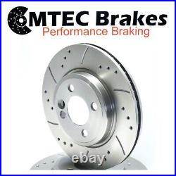 Saab 9-5 Aero Hot 05-09 Drilled Grooved Brake Discs Rear Vented