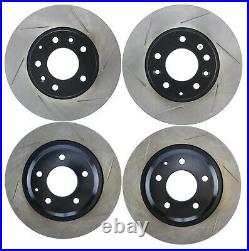 Stoptech 1993-1995 Mazda Rx7 Rx-7 Fd3s Front And Rear Slotted Brake Rotors Discs