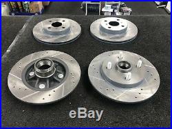 Toyota Starlet Glanza Ep91 Ep82 Drilled Grooved Front Rear Brake Discs No Abs