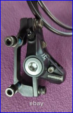 VGC Shimano Deore XT disc brakes brakeset BR-m775 front rear pair 160mm RT75