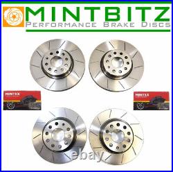 VW Scirocco 1.4TSi 2.0TDi 2.0TSi 08-15 Grooved Front Rear Brake Discs & Pads