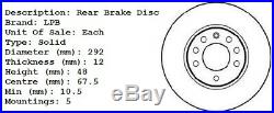 Vauxhall Insignia Front And Rear Brake Discs & Pads New O. E Quality 292mm 296mm