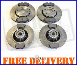 Vauxhall Vivaro Front and Rear Brake Discs Pads ABS Ring fitted Wheel Bearings